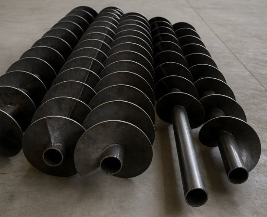 Fabricación de espiras para sinfines a medida en El Ejido Recargue duro en espiras para materiales abrasivos en El Ejido
